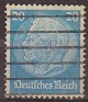 Germany 1933 Von Hindenburg 20 Pfennig Blue Scott 424